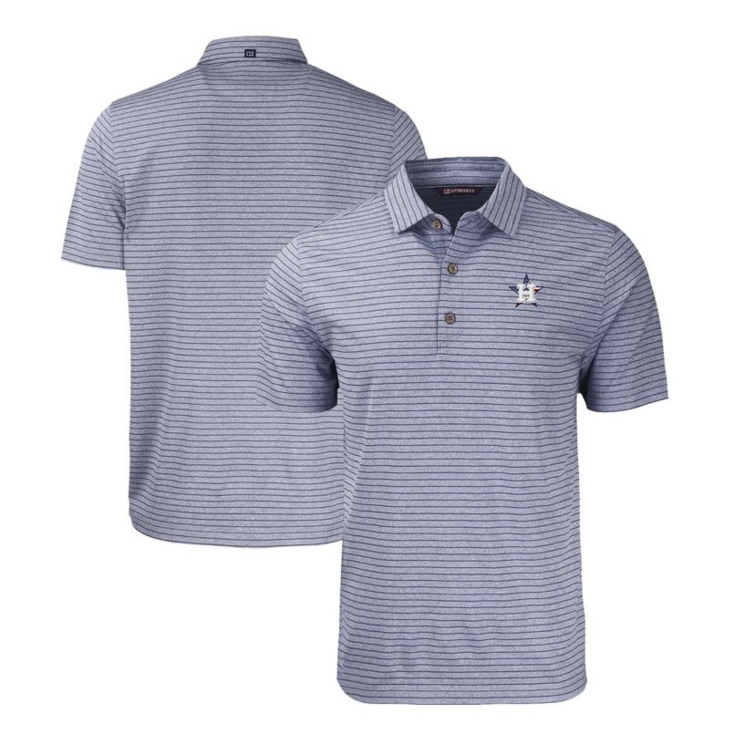 MLB Houston Astros Stars & Stripes Big & Tall Forge Eco Stripe Stretch Recycled Polo