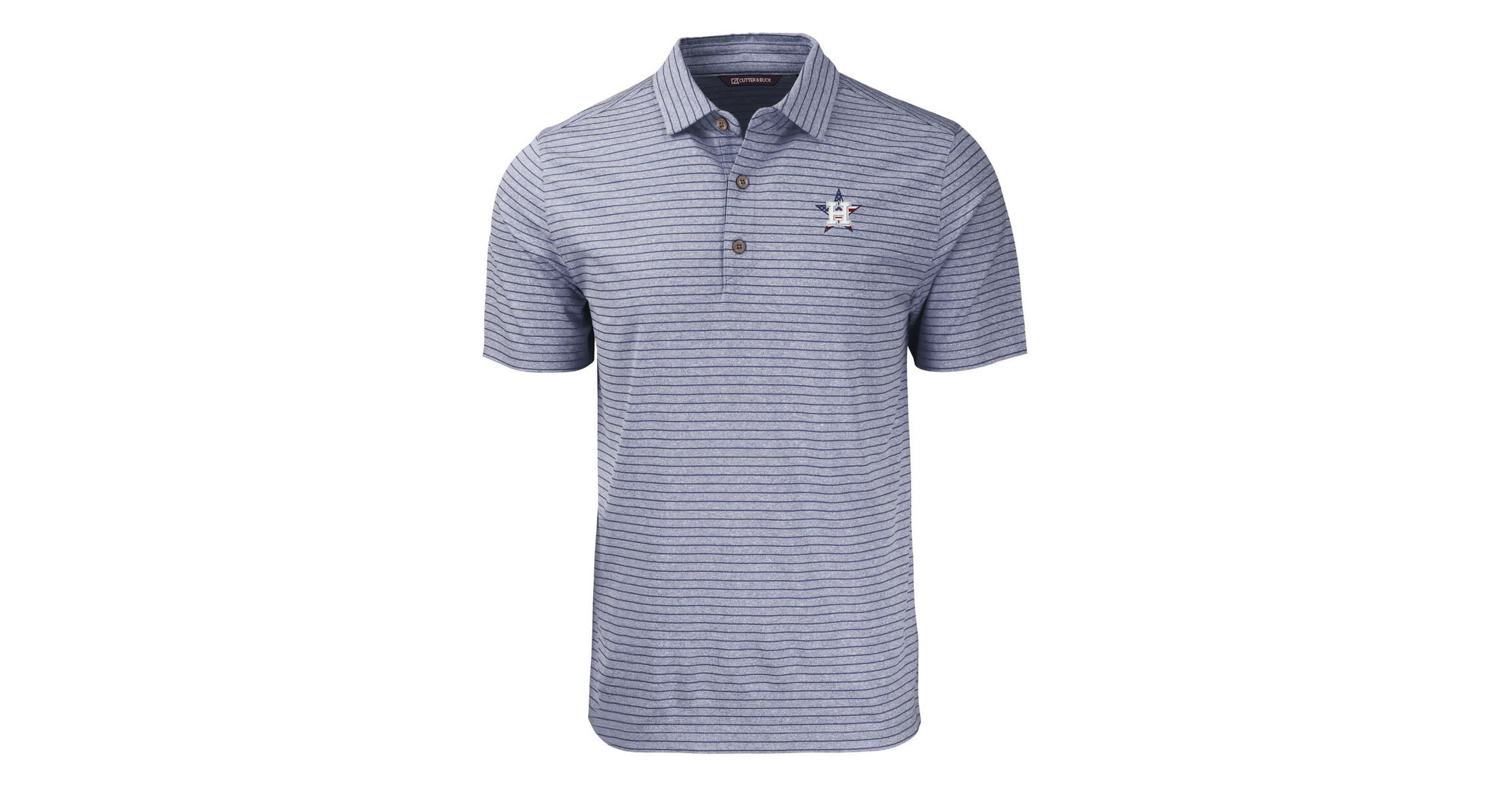 MLB Houston Astros Stars & Stripes Big & Tall Forge Eco Stripe Stretch Recycled Polo
