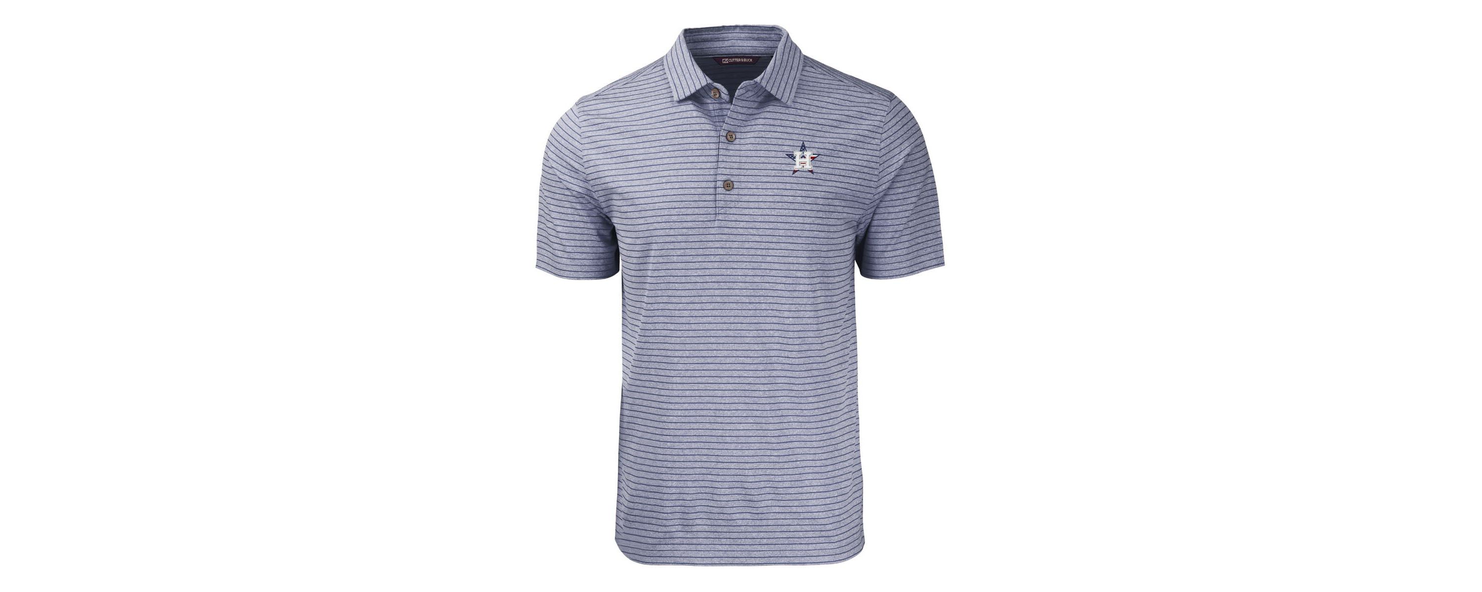MLB Houston Astros Stars & Stripes Big & Tall Forge Eco Stripe Stretch Recycled Polo