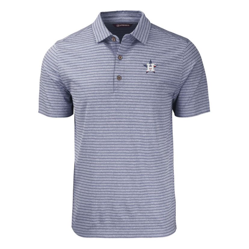 MLB Houston Astros Stars & Stripes Big & Tall Forge Eco Stripe Stretch Recycled Polo