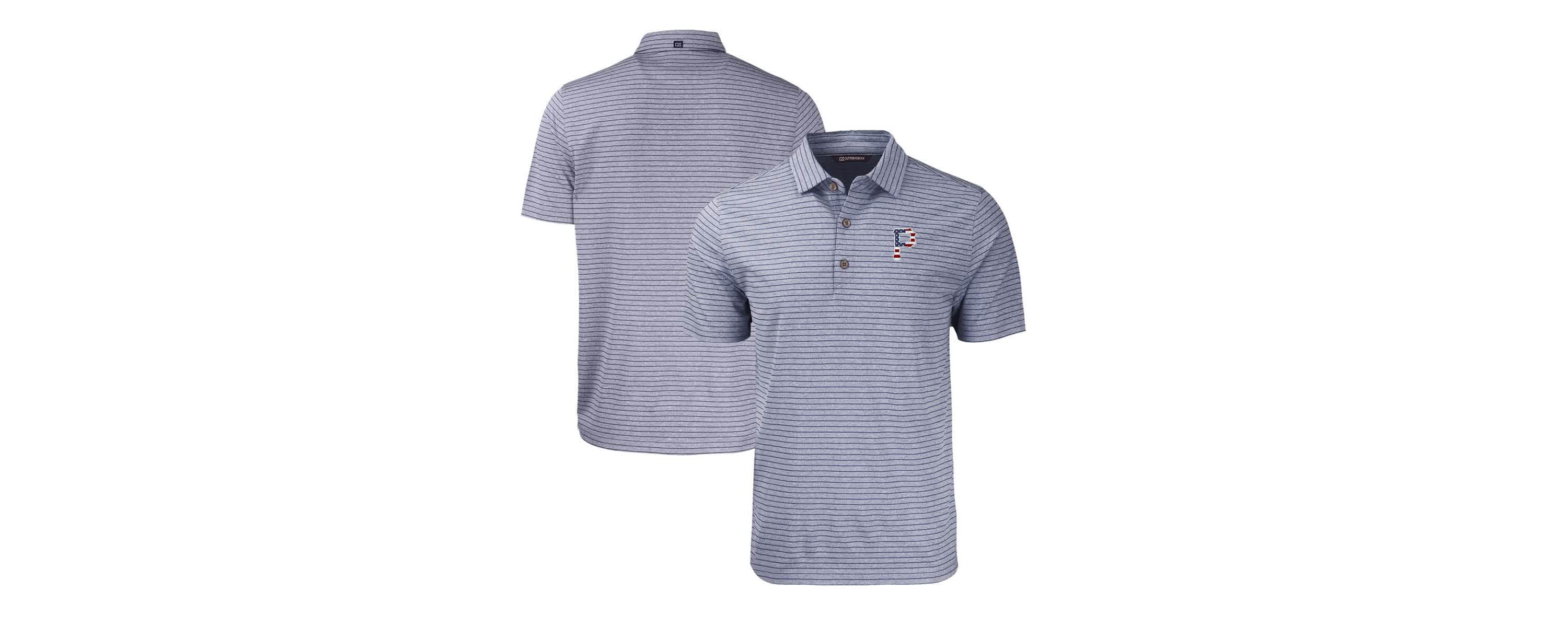 MLB Pittsburgh Pirates Stars & Stripes Big & Tall Forge Eco Stripe Stretch Recycled Polo