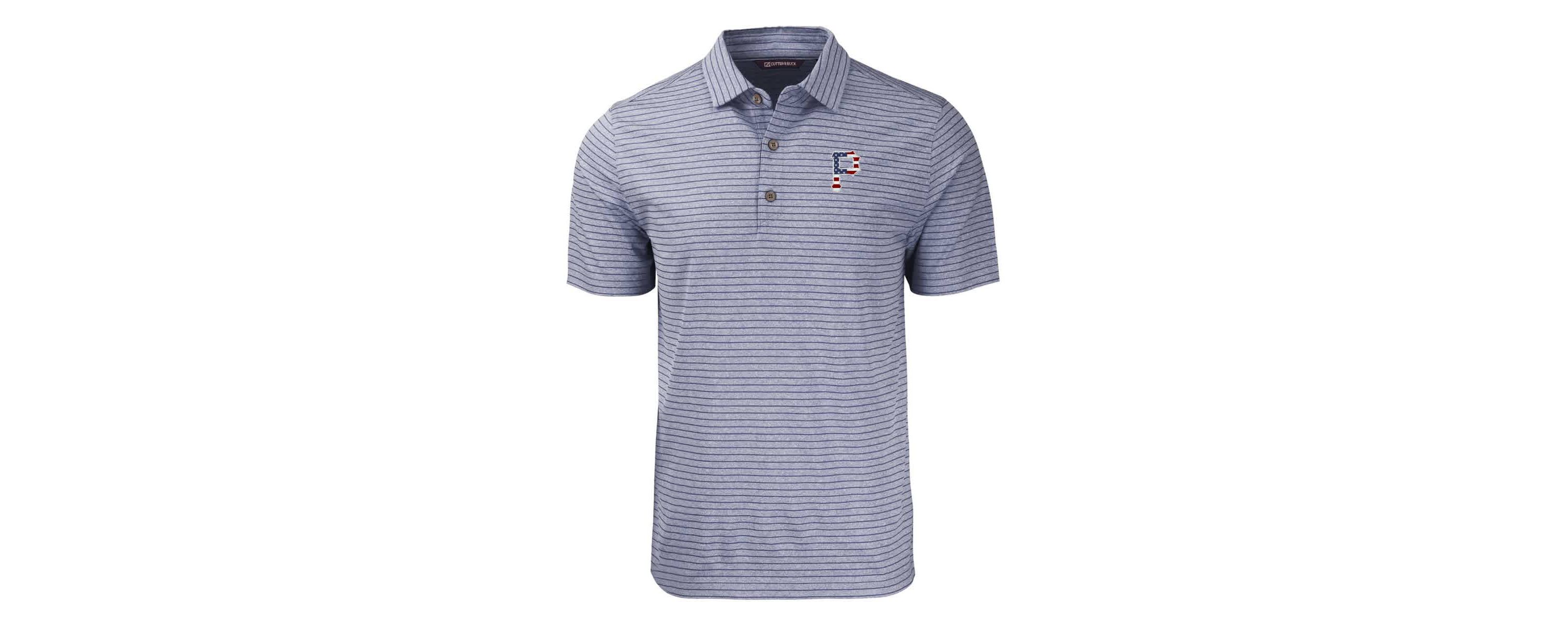 MLB Pittsburgh Pirates Stars & Stripes Big & Tall Forge Eco Stripe Stretch Recycled Polo