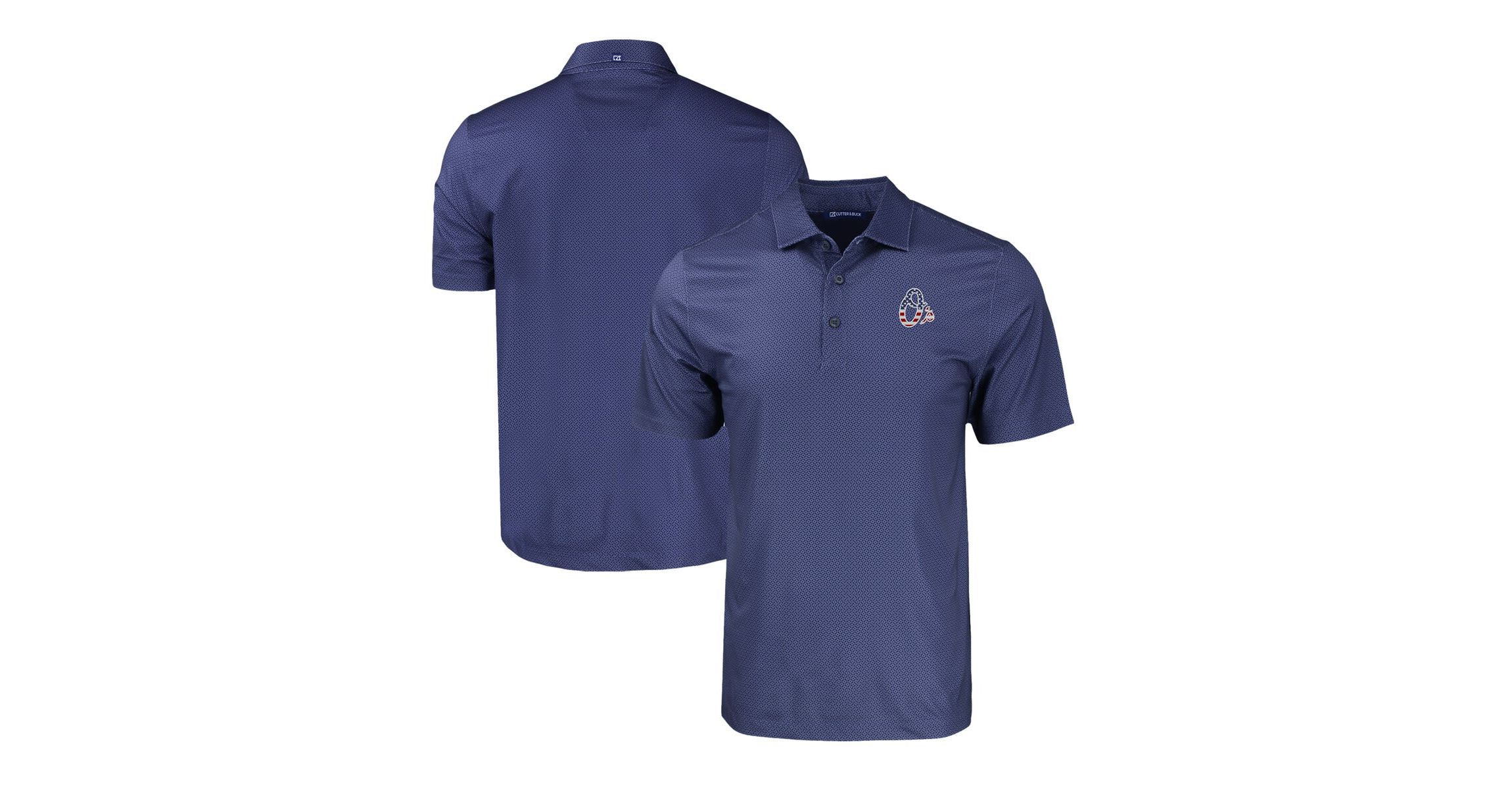 MLB Baltimore Orioles Stars & Stripes Big & Tall Pike Eco Tonal Geo Print Stretch Recycled Polo