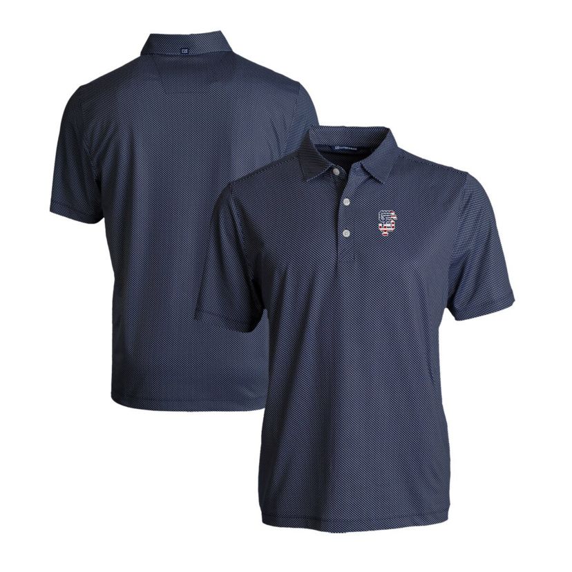 MLB San Francisco Giants Stars & Stripes Big & Tall Pike Eco Symmetry Print Stretch Recycled Polo