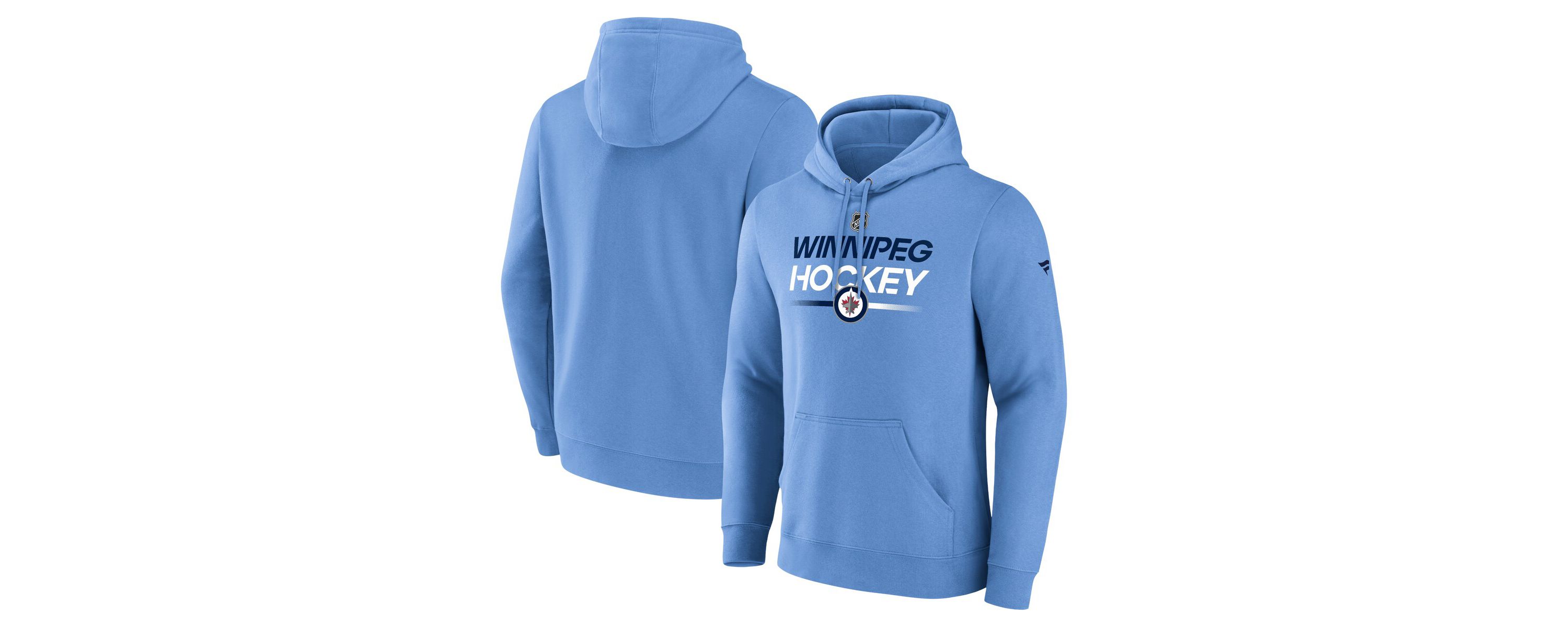NHL Fanatics Light Winnipeg Jets Alternate Wordmark Fleece Pullover Hoodie