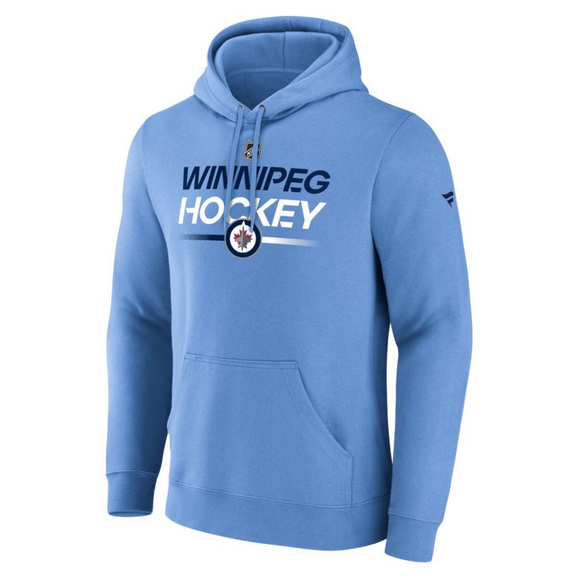 NHL Fanatics Light Winnipeg Jets Alternate Wordmark Fleece Pullover Hoodie
