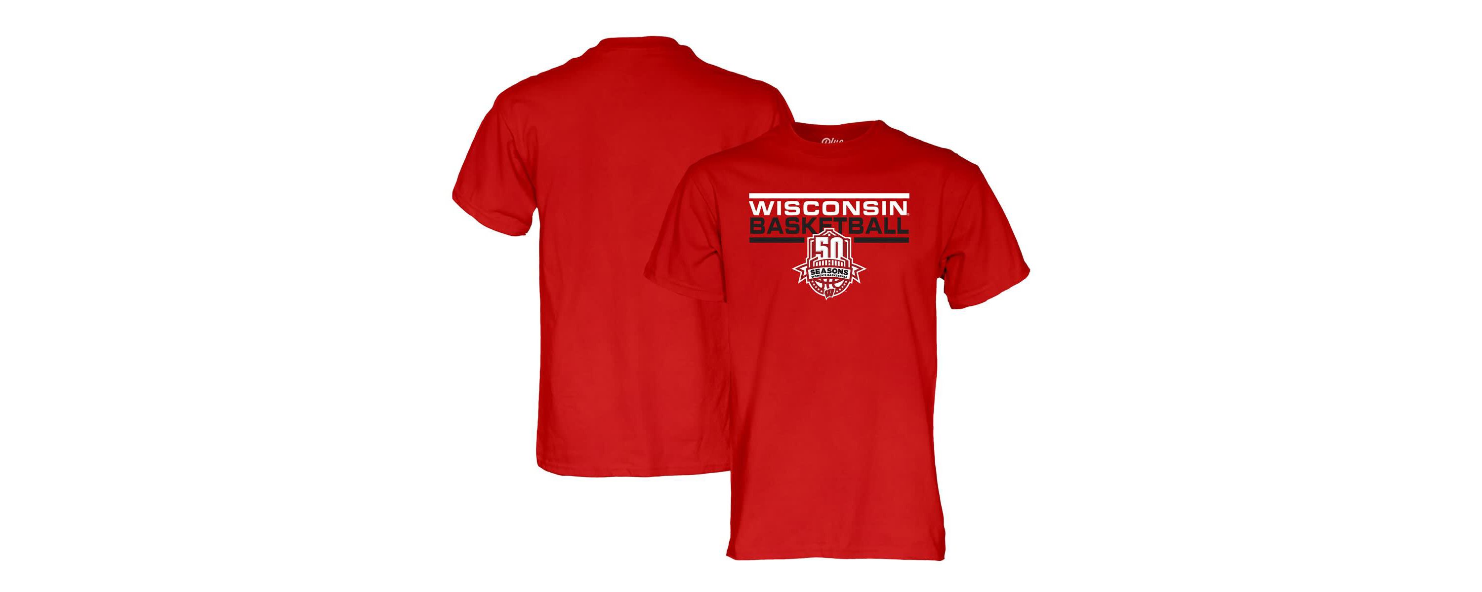 NCAA Unisex Wisconsin Badgers Basketball 50 Seasons T-Shirt