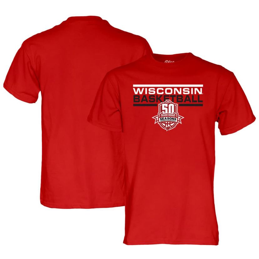 NCAA Unisex Wisconsin Badgers Basketball 50 Seasons T-Shirt