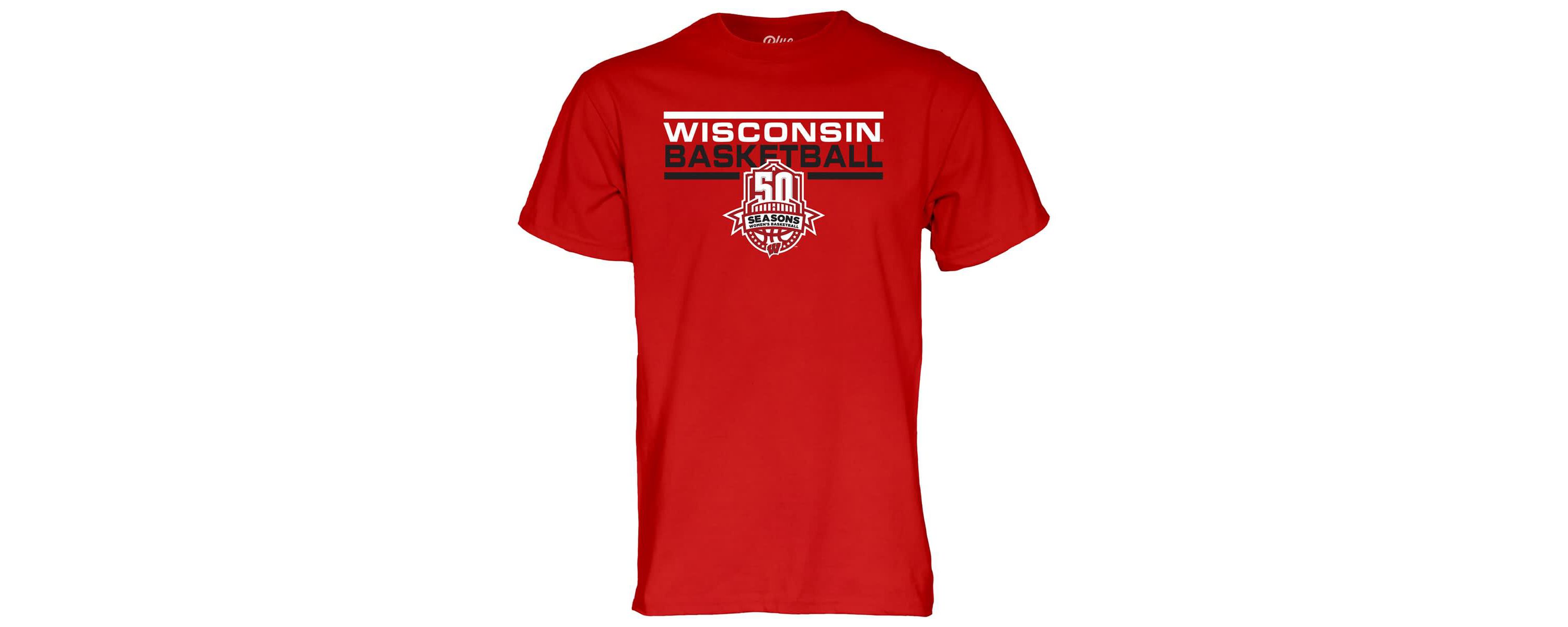 NCAA Unisex Wisconsin Badgers Basketball 50 Seasons T-Shirt