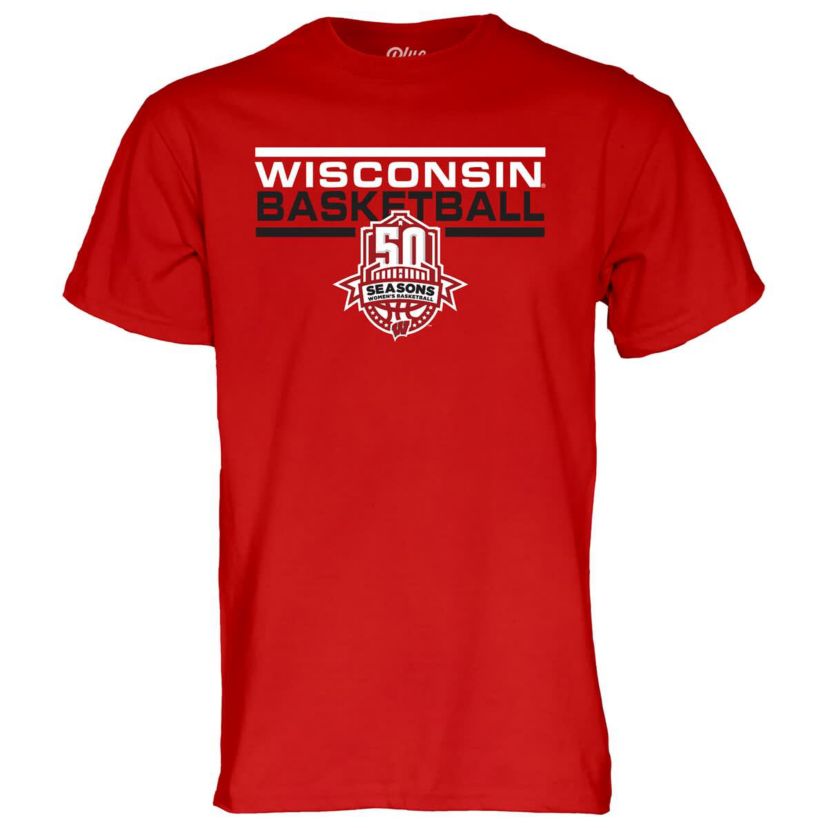NCAA Unisex Wisconsin Badgers Basketball 50 Seasons T-Shirt