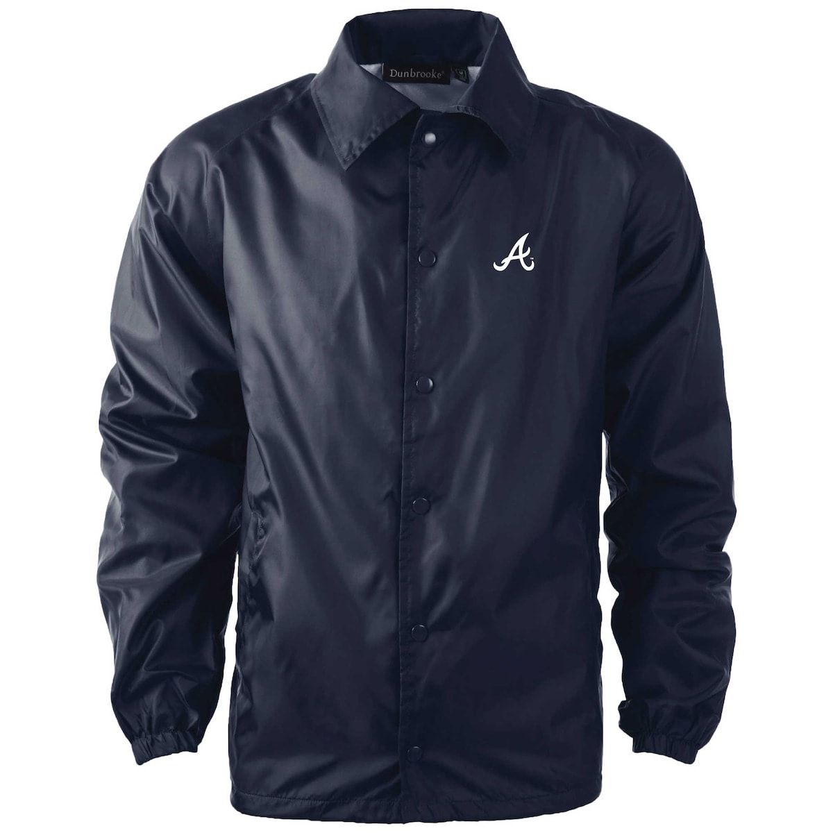 MLB Atlanta Braves Coachs Raglan Full-Snap Windbreaker Jacket