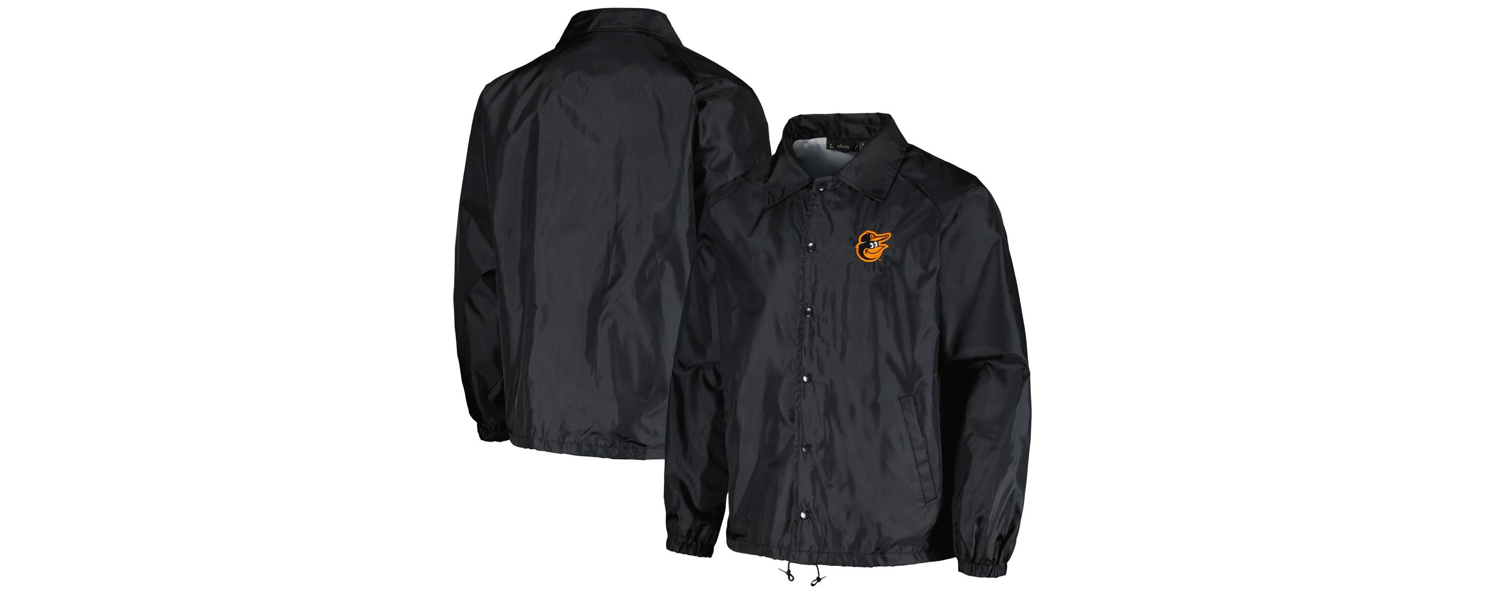 MLB Baltimore Orioles Coachs Raglan Full-Snap Windbreaker Jacket