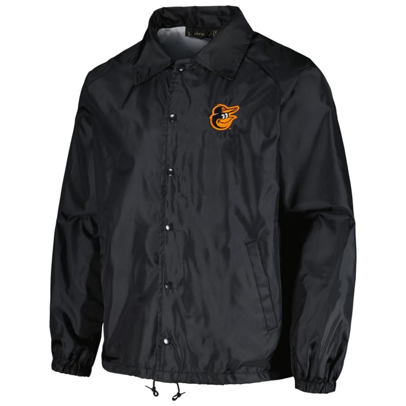 MLB Baltimore Orioles Coachs Raglan Full-Snap Windbreaker Jacket