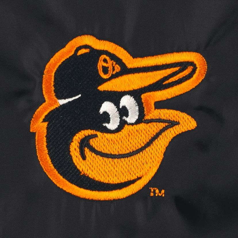 MLB Baltimore Orioles Coachs Raglan Full-Snap Windbreaker Jacket