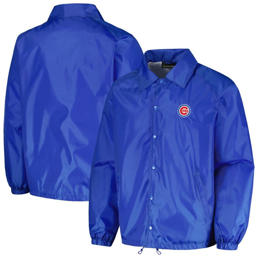 MLB Chicago Cubs Coachs Raglan Full-Snap Windbreaker Jacket