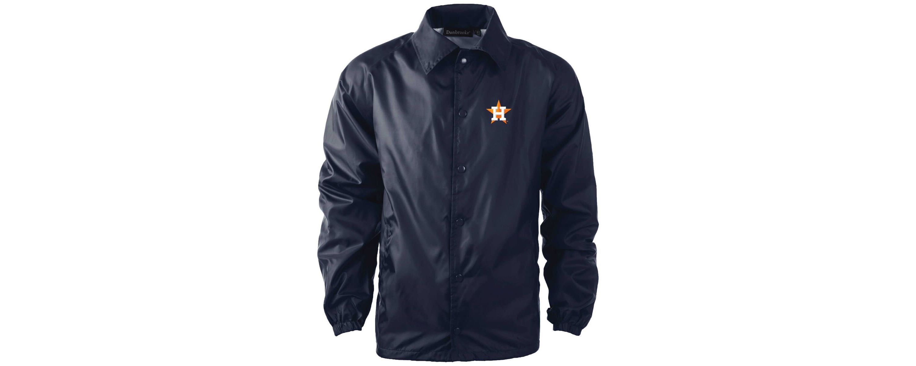 MLB Houston Astros Coachs Raglan Full-Snap Windbreaker Jacket