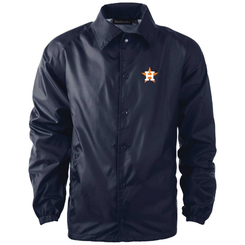 MLB Houston Astros Coachs Raglan Full-Snap Windbreaker Jacket
