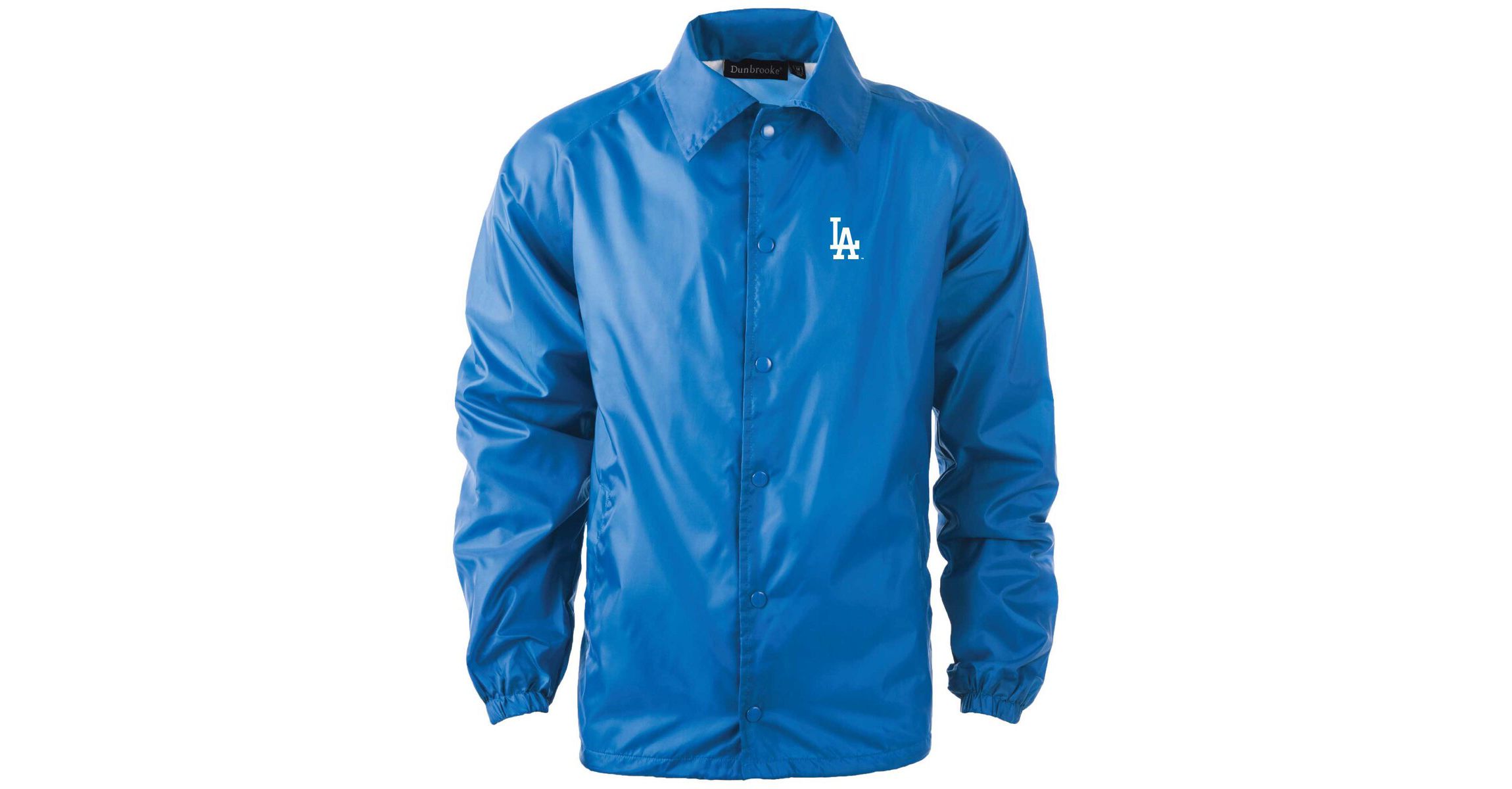 MLB Los Angeles Dodgers Coachs Raglan Full-Snap Windbreaker Jacket