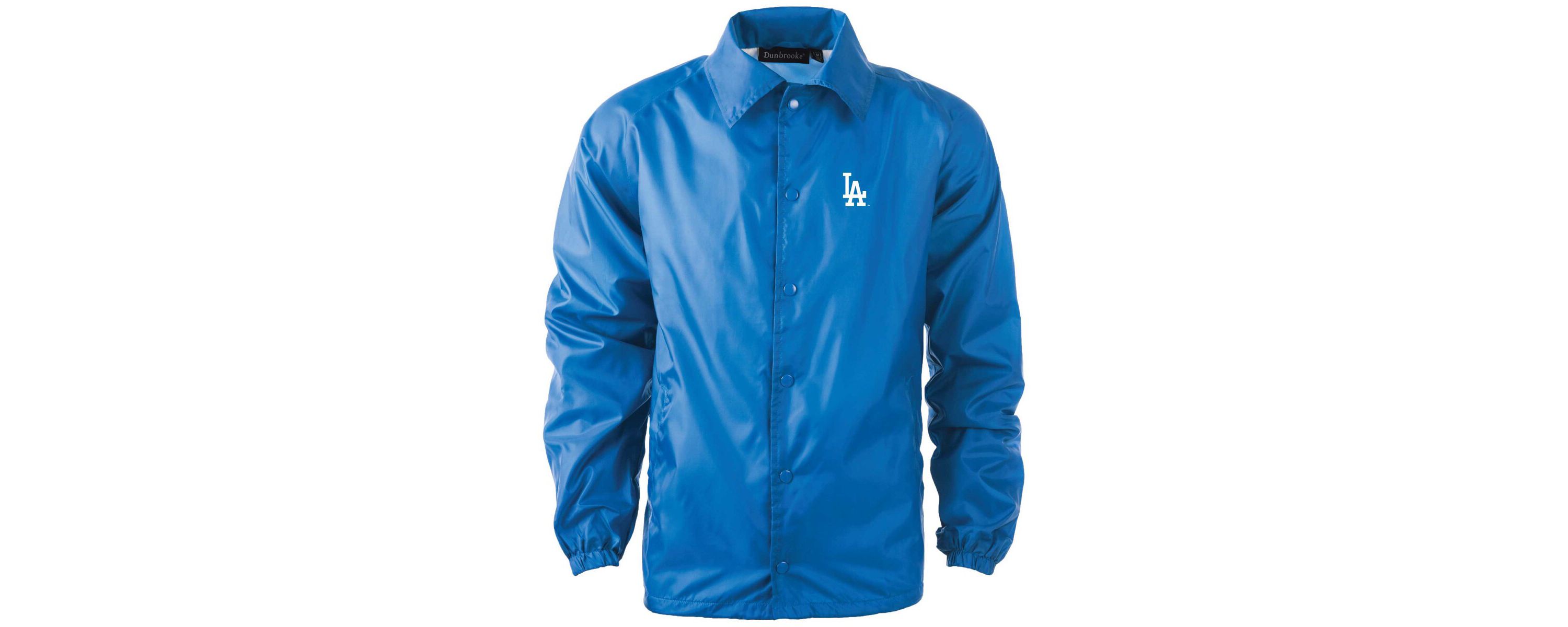 MLB Los Angeles Dodgers Coachs Raglan Full-Snap Windbreaker Jacket