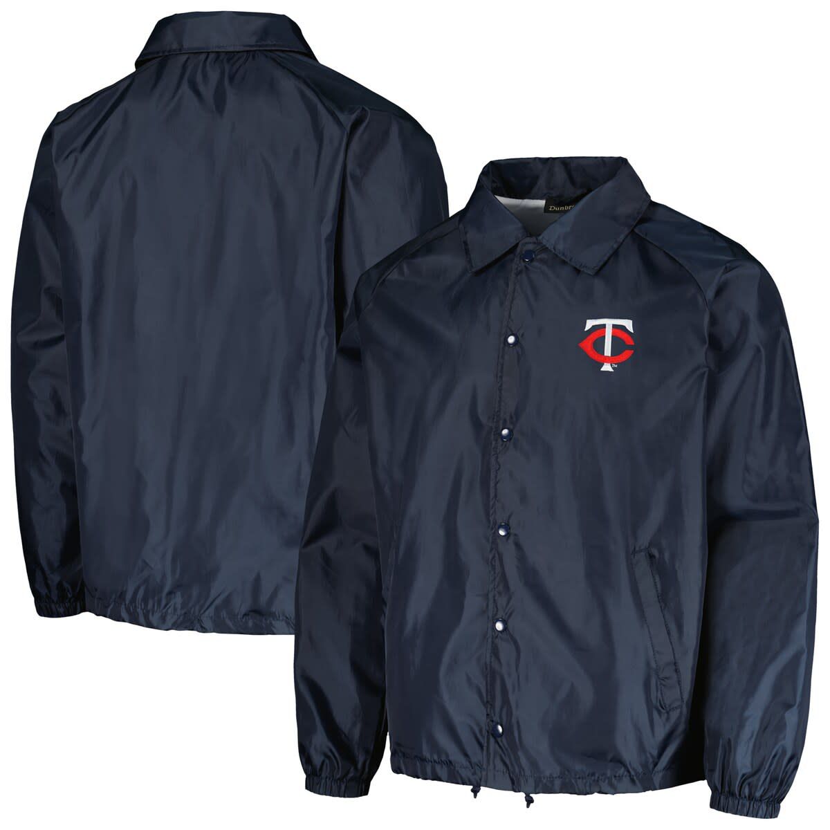 MLB Minnesota Twins Coachs Raglan Full-Snap Windbreaker Jacket
