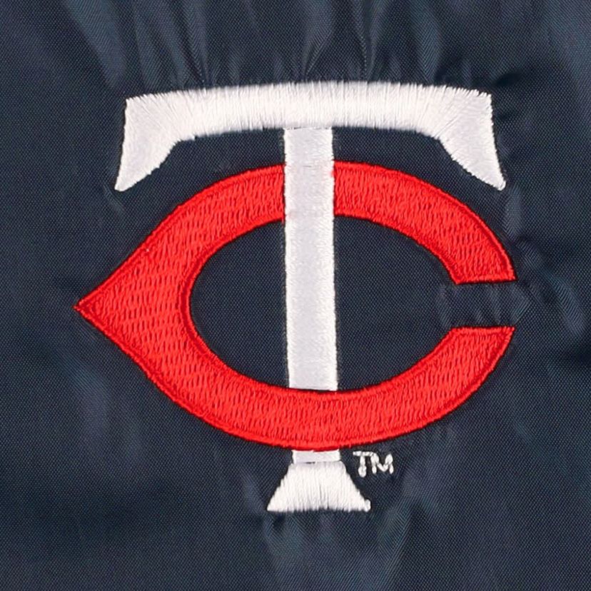 MLB Minnesota Twins Coachs Raglan Full-Snap Windbreaker Jacket