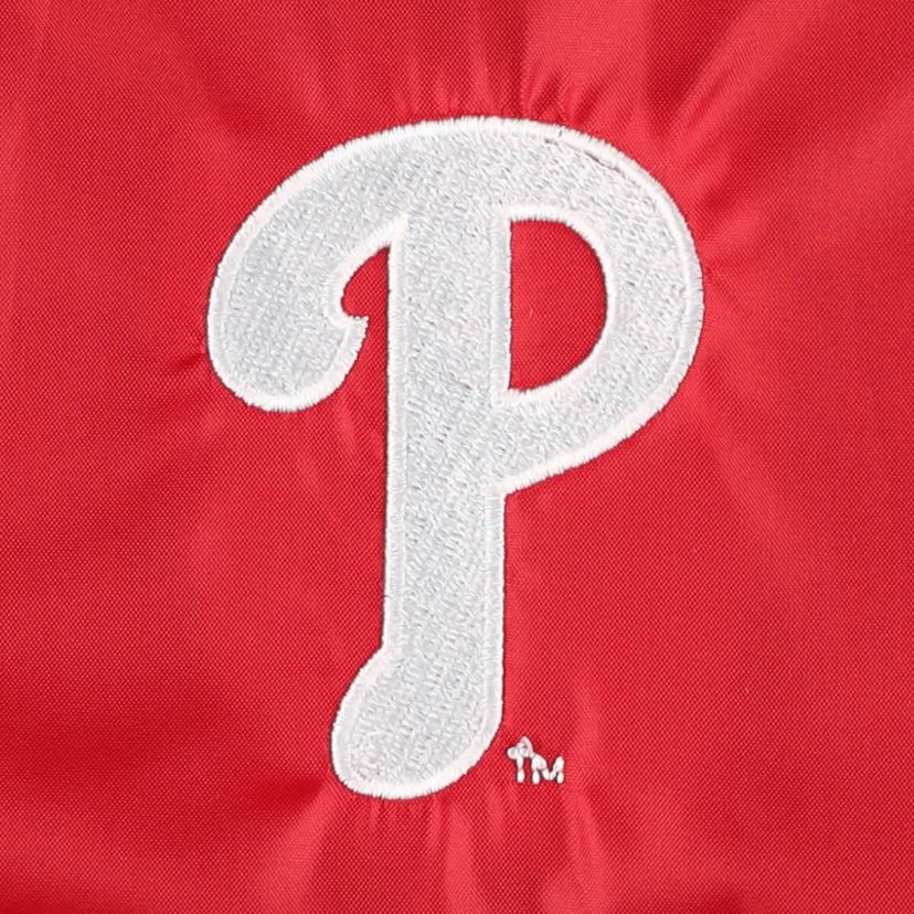 MLB Philadelphia Phillies Coachs Raglan Full-Snap Windbreaker Jacket