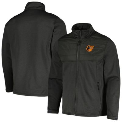 Dunbrooke Men's MLB Heather Baltimore Orioles Explorer Full-Zip Jacket, Black, Small