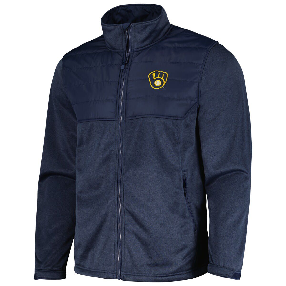 MLB Heather Milwaukee Brewers Explorer Full-Zip Jacket