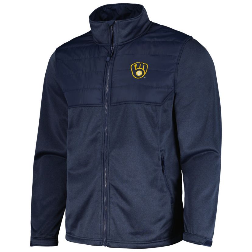 MLB Heather Milwaukee Brewers Explorer Full-Zip Jacket