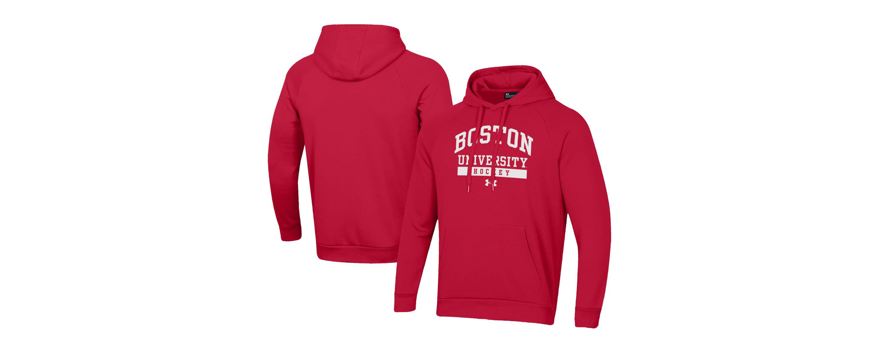 NCAA Under Armour Boston University Hockey All Day Fleece Pullover Hoodie