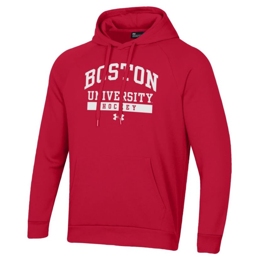 NCAA Under Armour Boston University Hockey All Day Fleece Pullover Hoodie