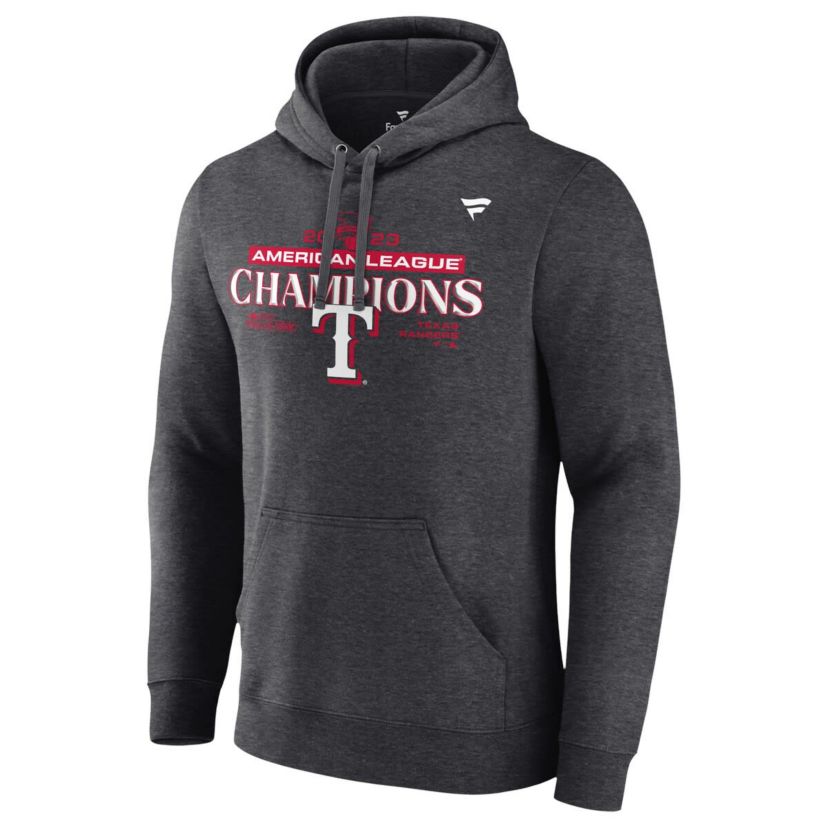 MLB Fanatics Texas Rangers 2023 American League s Locker Room Pullover Hoodie