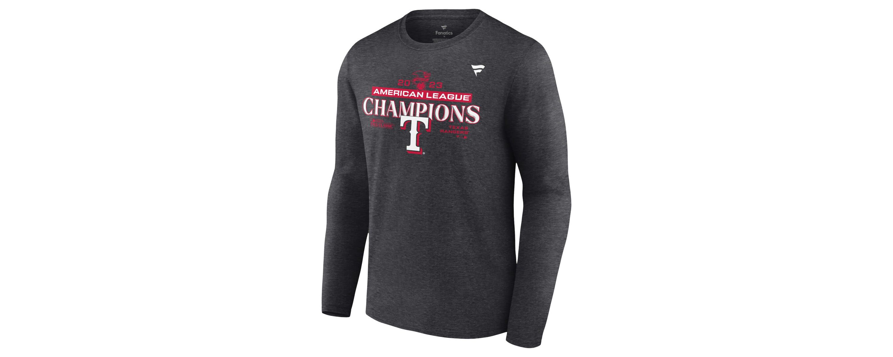 MLB Fanatics Texas Rangers 2023 American League s Locker Room Long Sleeve T-Shirt