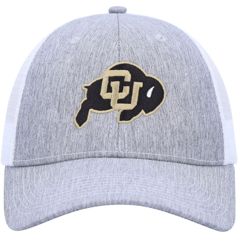 NCAA Charcoal/White Colorado Buffaloes Brant Trucker Adjustable Hat
