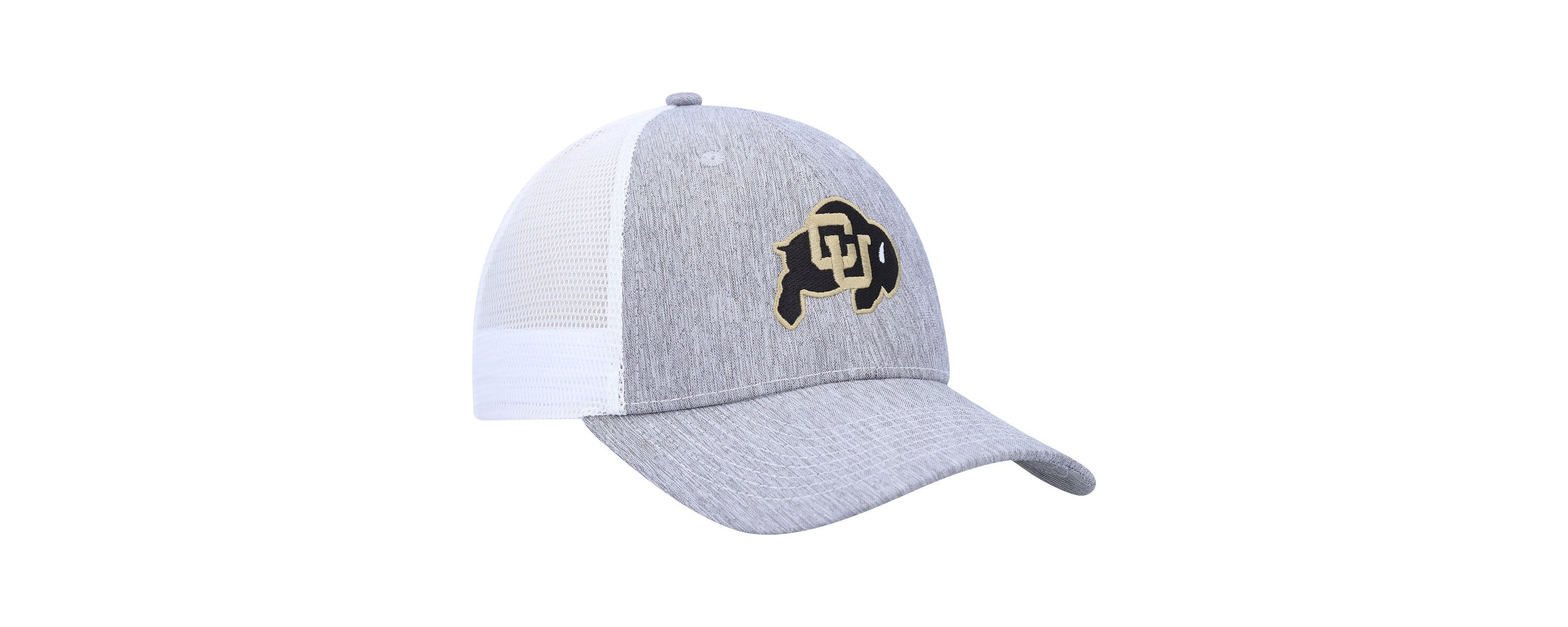 NCAA Charcoal/White Colorado Buffaloes Brant Trucker Adjustable Hat