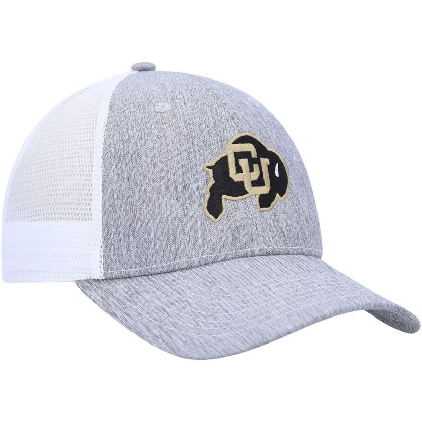 NCAA Charcoal/White Colorado Buffaloes Brant Trucker Adjustable Hat
