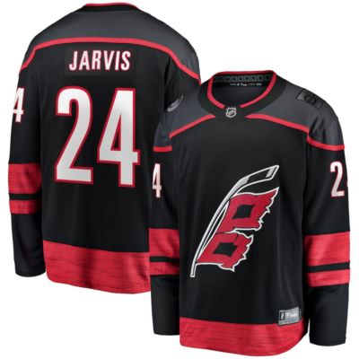 Men's NHL Fanatics Seth Jarvis Carolina Hurricanes Home Breakaway Jersey, Black, XL