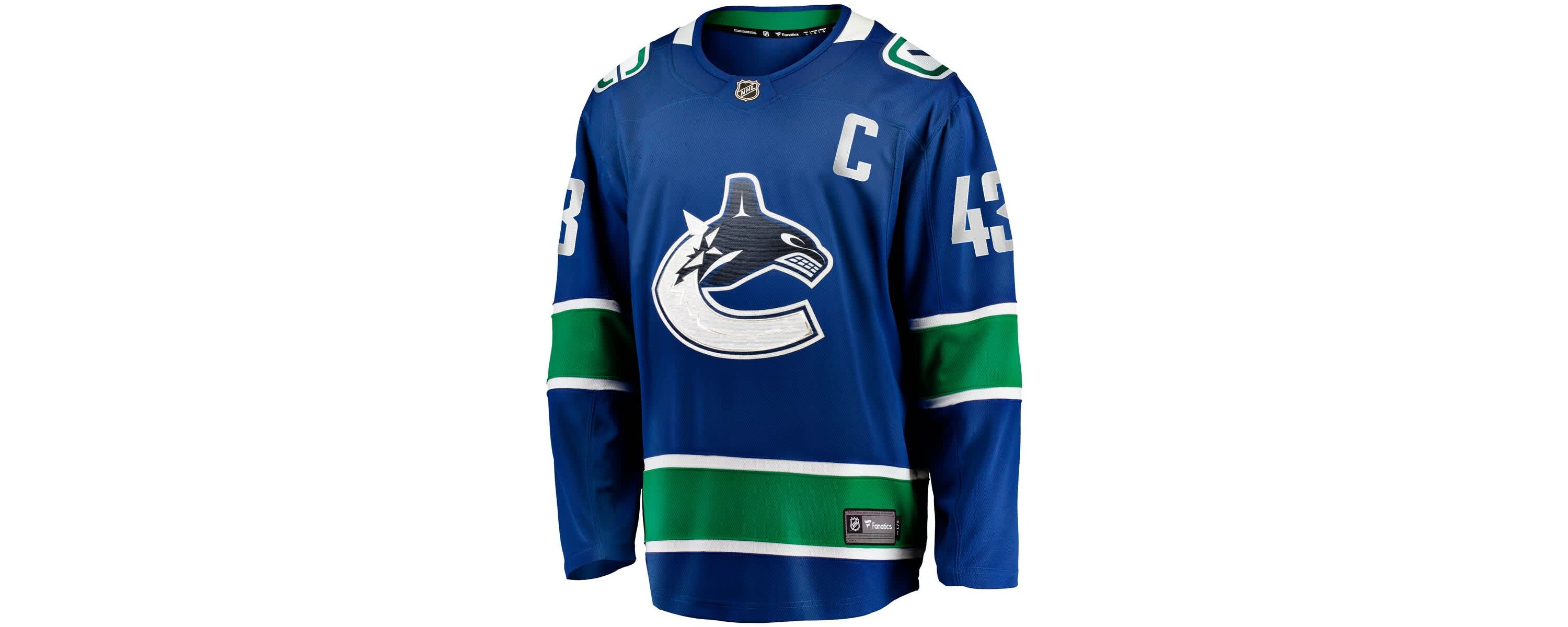 NHL Fanatics Quinn Hughes Vancouver Canucks Home Breakaway Jersey