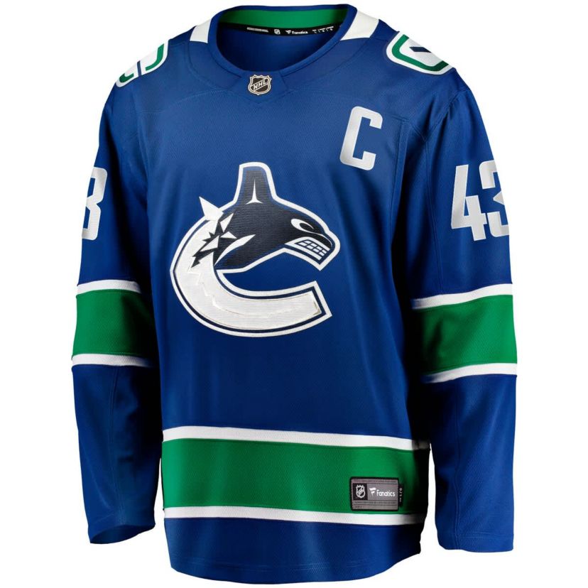 NHL Fanatics Quinn Hughes Vancouver Canucks Home Breakaway Jersey