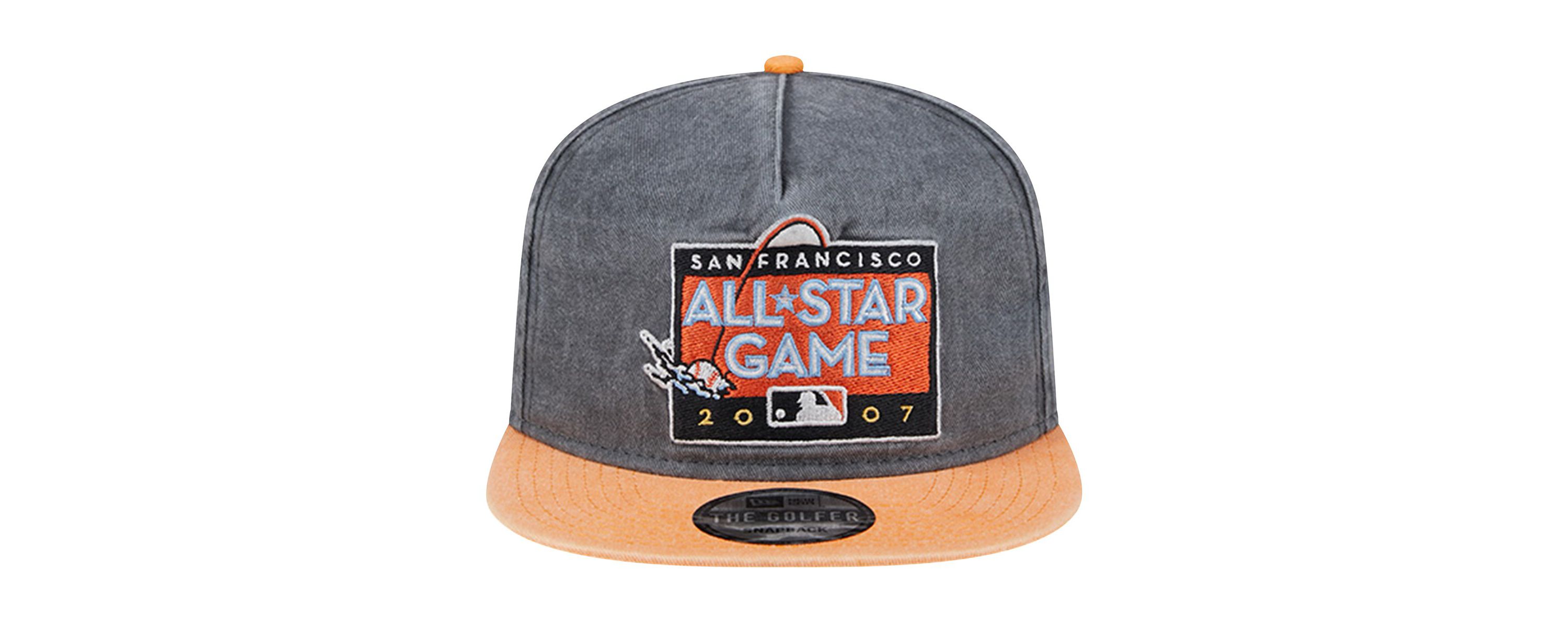 MLB Black/Orange San Francisco Giants 2007 MLB All-Star Game Pigment Dye Golfer Snapback Hat