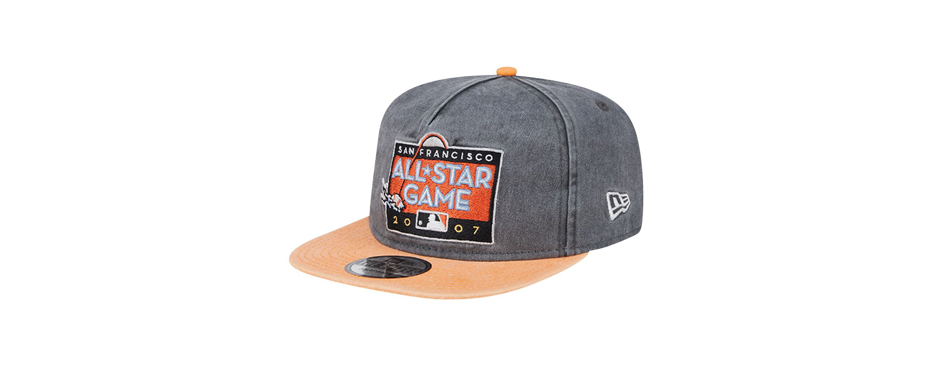 MLB Black/Orange San Francisco Giants 2007 MLB All-Star Game Pigment Dye Golfer Snapback Hat