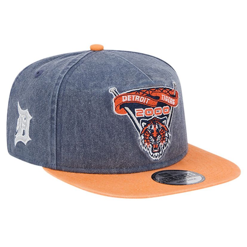MLB Navy/Orange Detroit Tigers 2000 Pigment Dye Golfer Snapback Hat