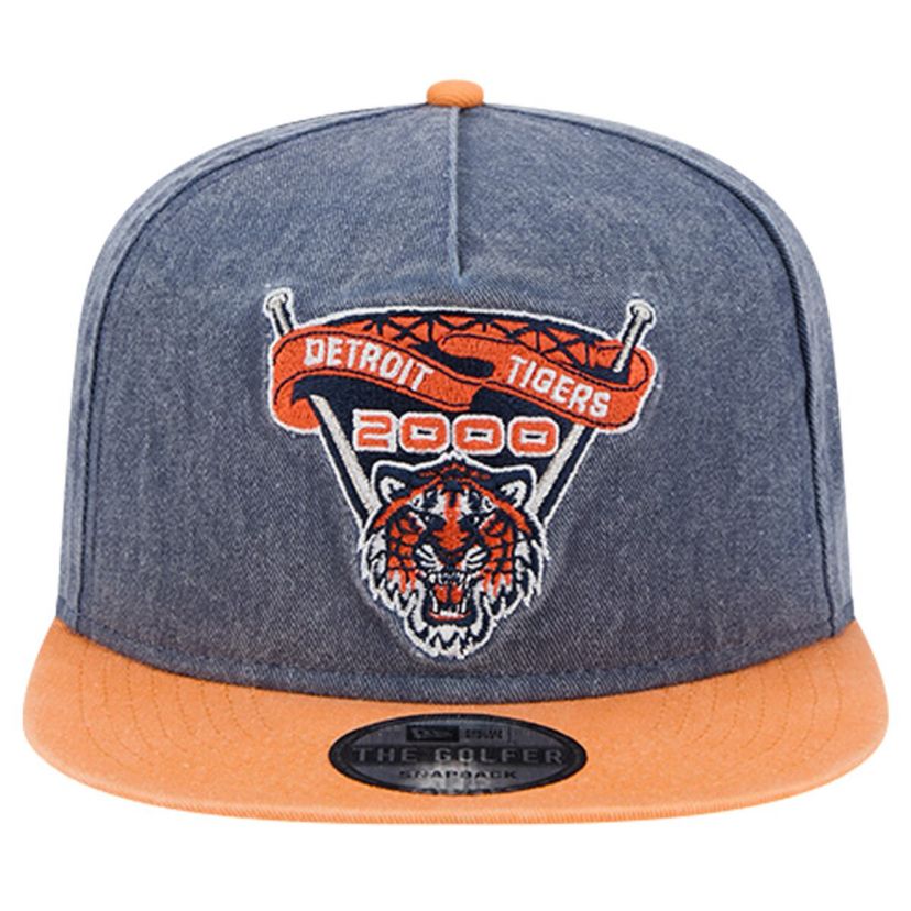 MLB Navy/Orange Detroit Tigers 2000 Pigment Dye Golfer Snapback Hat