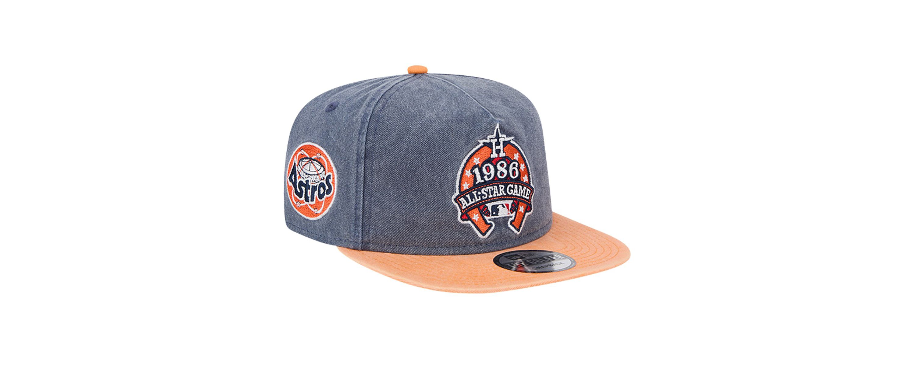 MLB Navy/Orange Houston Astros 1986 MLB All-Star Game Pigment Dye Golfer Snapback Hat