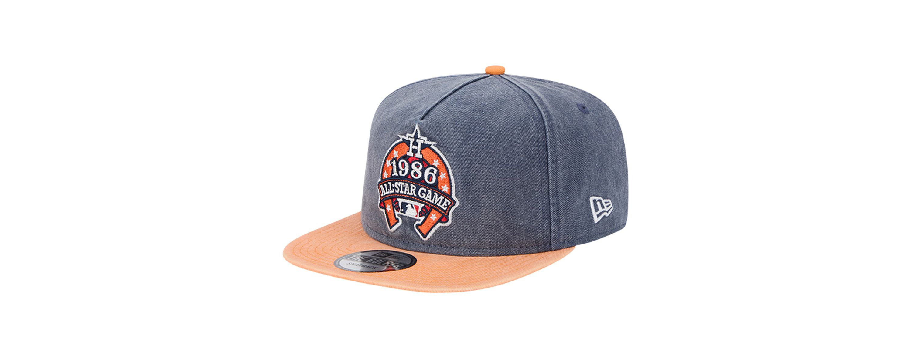 MLB Navy/Orange Houston Astros 1986 MLB All-Star Game Pigment Dye Golfer Snapback Hat