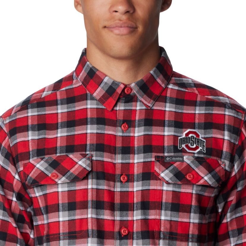 NCAA Ohio State Buckeyes Flare Gun Flannel Long Sleeve Shirt