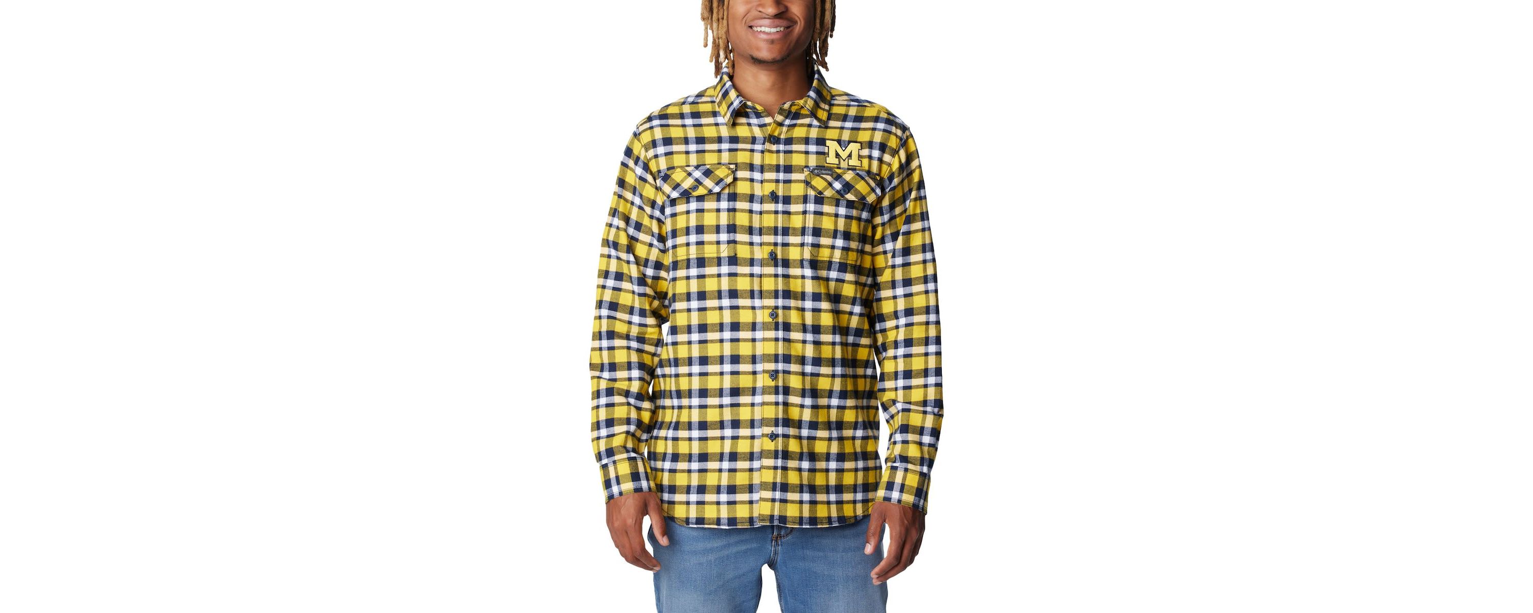NCAA Michigan Wolverines Flare Gun Flannel Long Sleeve Shirt