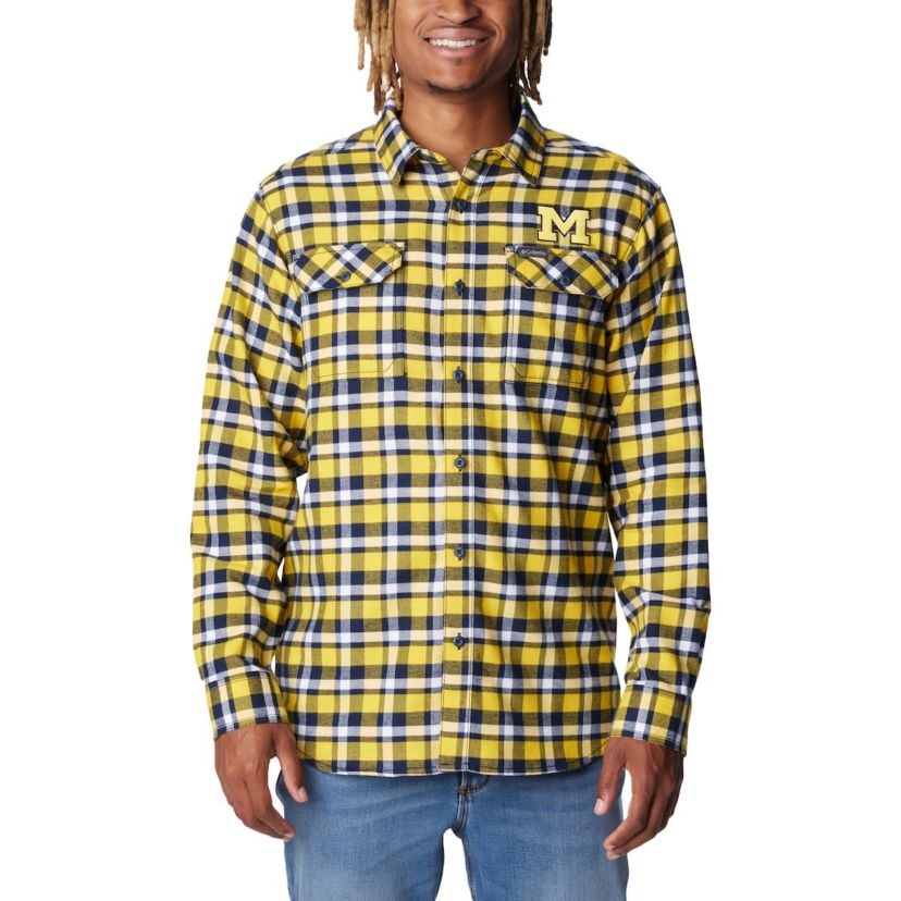 NCAA Michigan Wolverines Flare Gun Flannel Long Sleeve Shirt