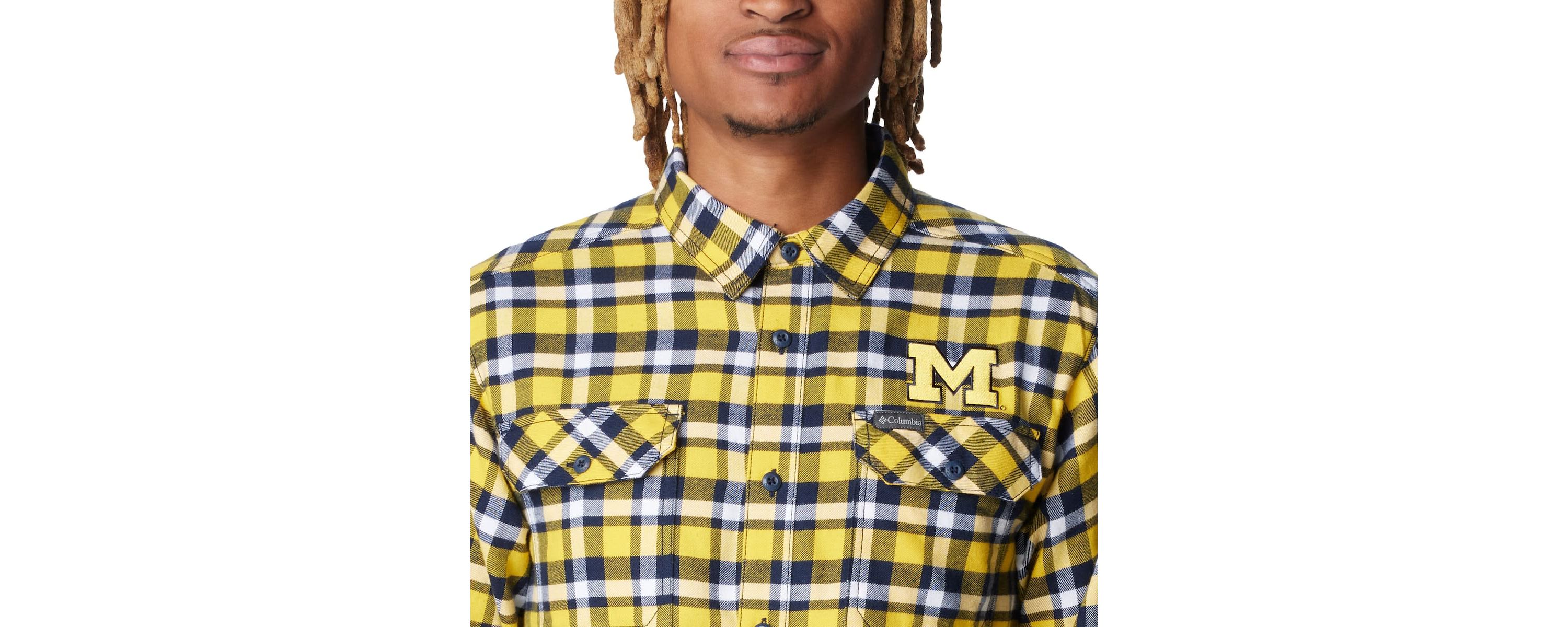 NCAA Michigan Wolverines Flare Gun Flannel Long Sleeve Shirt