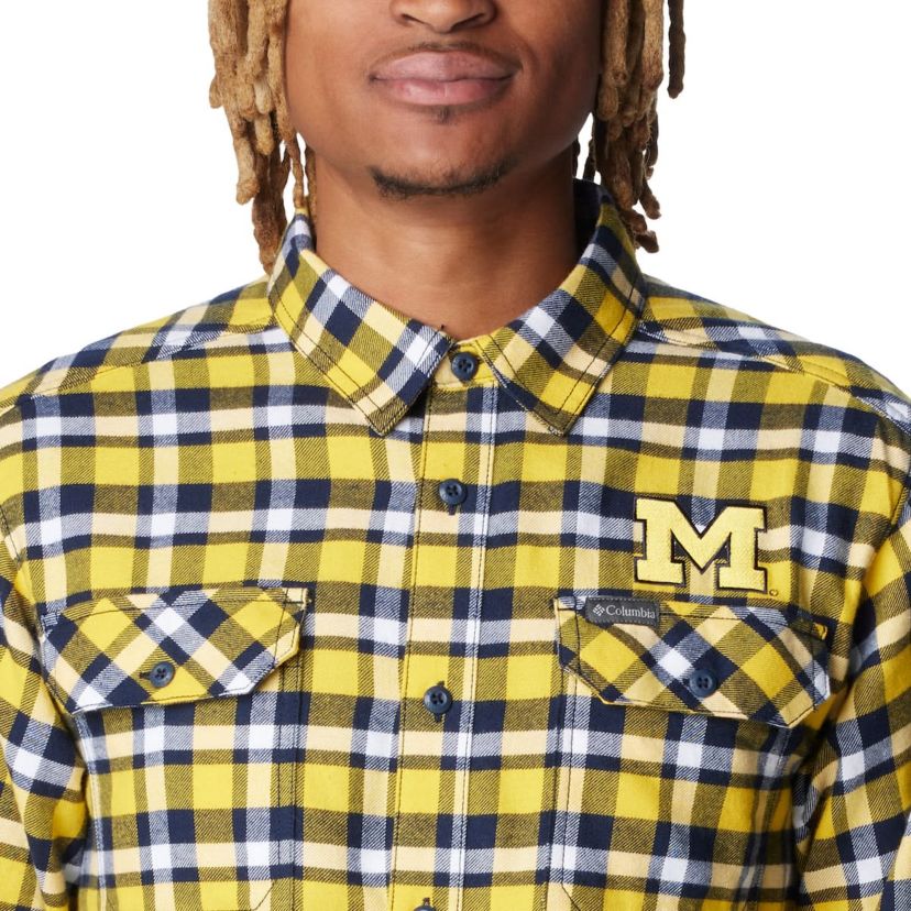 NCAA Michigan Wolverines Flare Gun Flannel Long Sleeve Shirt